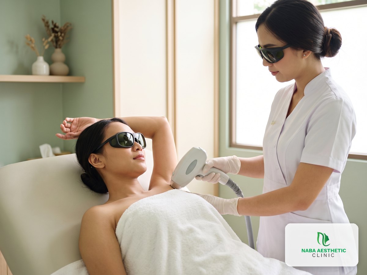 3X Hair Removal Underarm di Naba Aesthetic Clinic Citra Raya Tangerang
