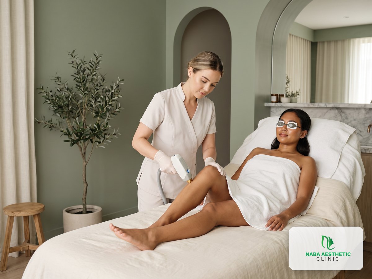 Hair Removal Kaki di Naba Aesthetic Clinic Citra Raya Tangerang