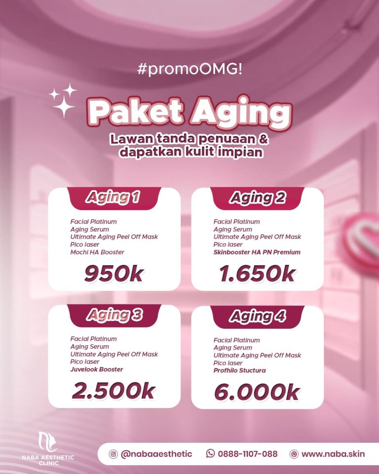 Promo OMG Paket Anti Aging Naba Aesthetic Clinic Harga Mulai 950K Aging 1 2 3 4 Facial Platinum Pico Laser Profhilo Juvelook